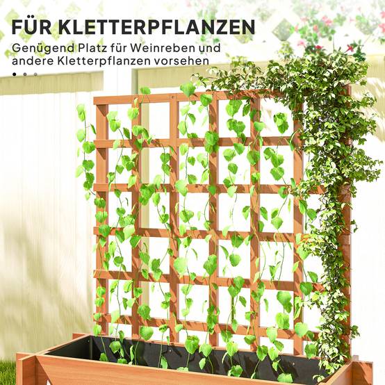 Carré potager avec treillis bois marron 95 x 95 x 110 cm - PANGIVO - Image 6