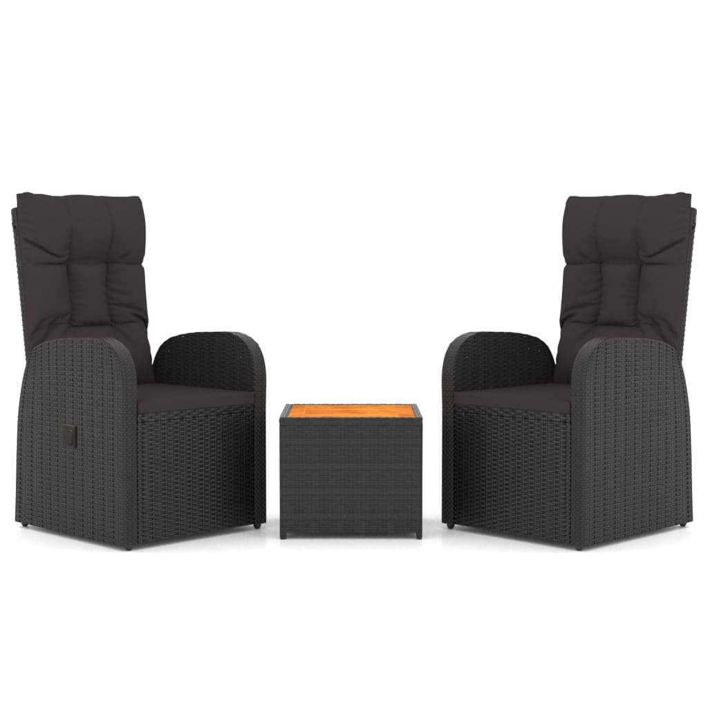 ComfortXL - Salon de Jardin 2 Personnes Résine Tressée Fauteuils Inclinables Table Basse – ComfortXL Outdoor Living - Image 2