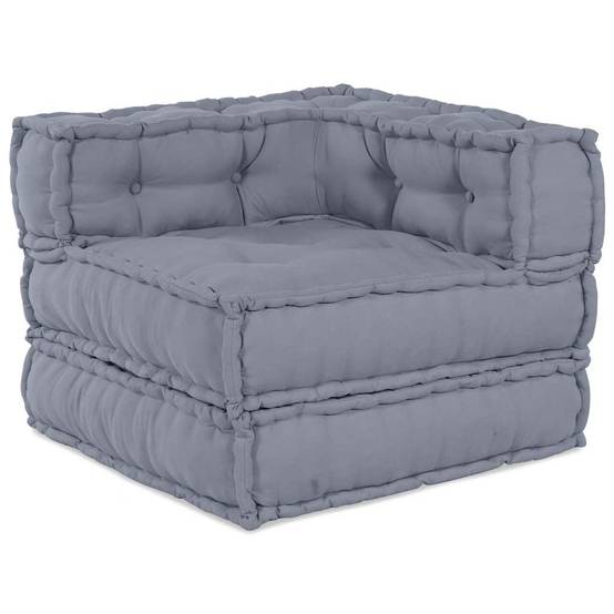 Canapé modulaire tissu gris 140 x 70 x 56 cm - PANGIVO - Image 6