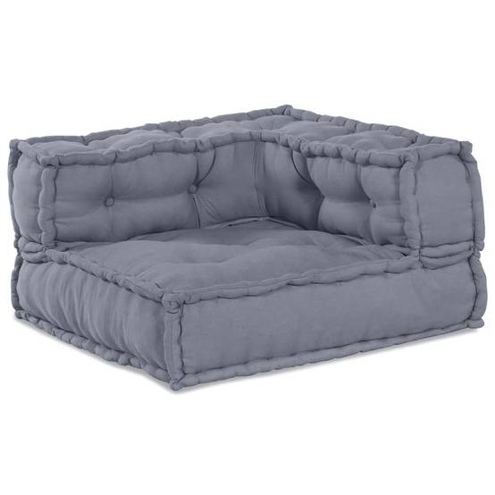 Canapé modulaire tissu gris 140 x 70 x 56 cm - PANGIVO - Image 4