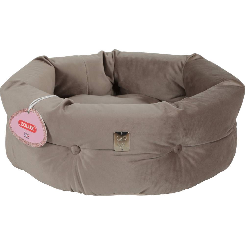 Zolux - Corbeille Chesterfield Chambord Taupe. ø 41 cm. pour chats. - Image 1