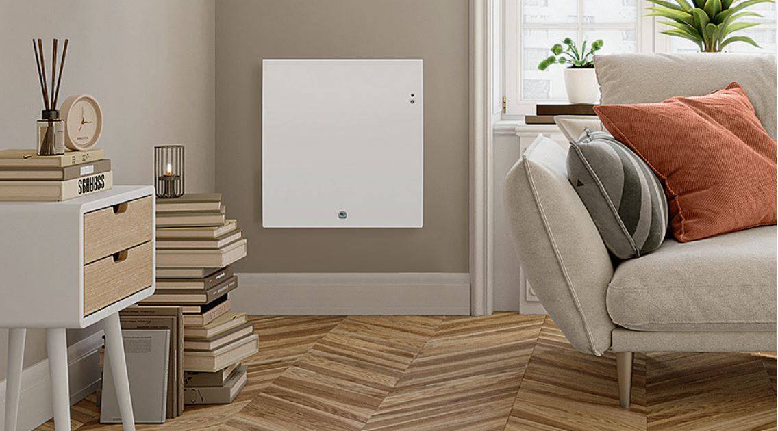 Radiateur électrique INGENIO 4 1250W horizontal intelligent blanc mat - THERMOR - 479324