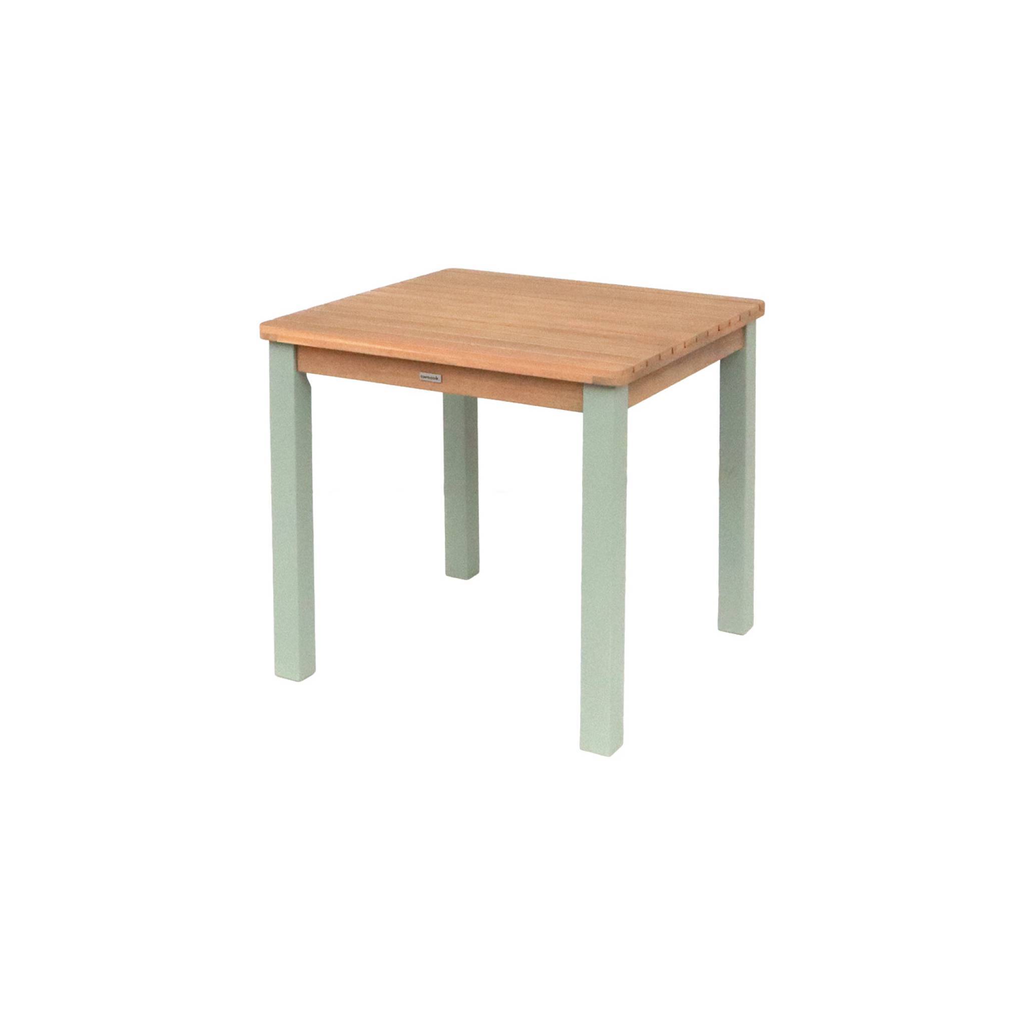 Table de jardin enfant intérieur/extérieur bois d'acacia + 2 assises vert de gris | sweeek - Image 6