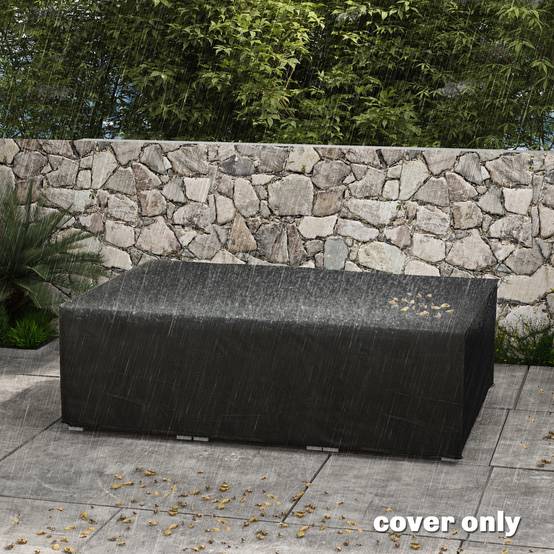 Outsunny - Housse de Protection Étanche Salon de Jardin 210x140x80cm Imperméable 600D Oxford Tissu Bâche Vert - HOMCOM - Image 4