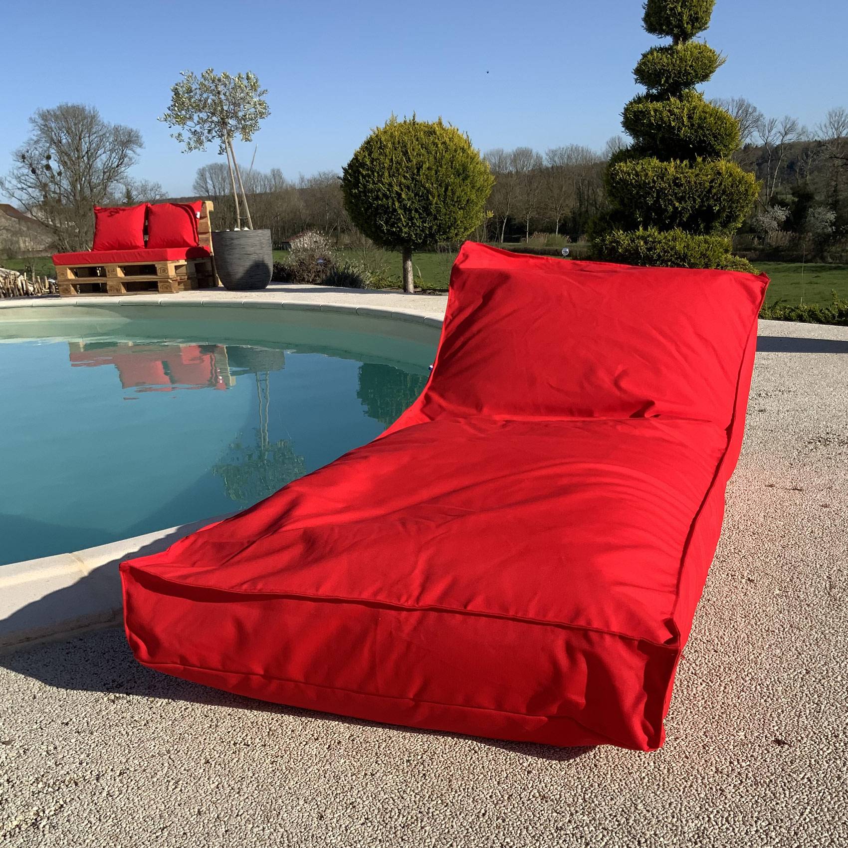 Home Maison - Housse de matelas bain de soleil - HOME MAISON - Polyester - Rouge - Image 1