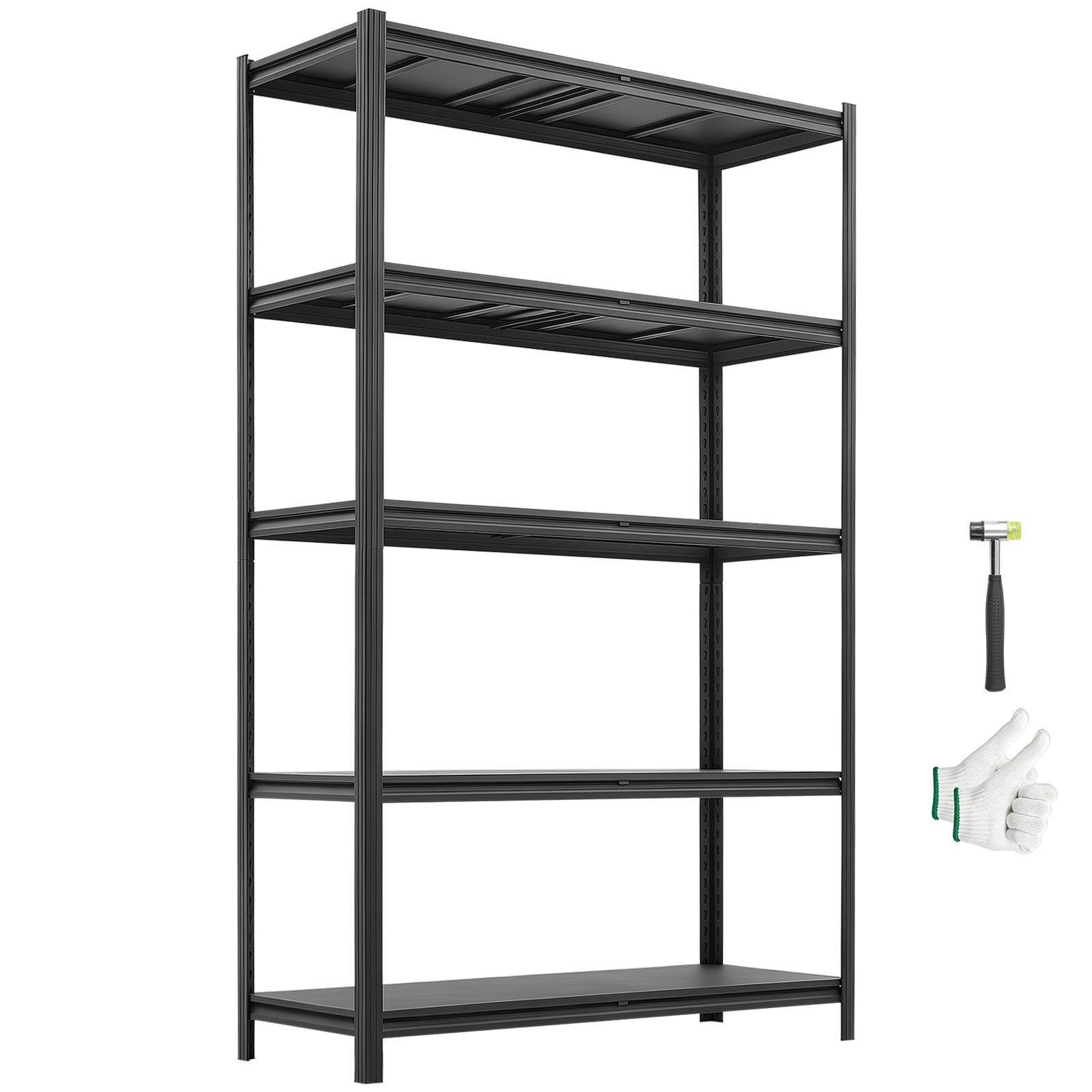 Vevor - VEVOR Etagere Rangement 5 Niveaux 1230x465x1962 mm Charge Lourde 1360 kg Metallique Garage Entrepot Atelier Cave - Image 1