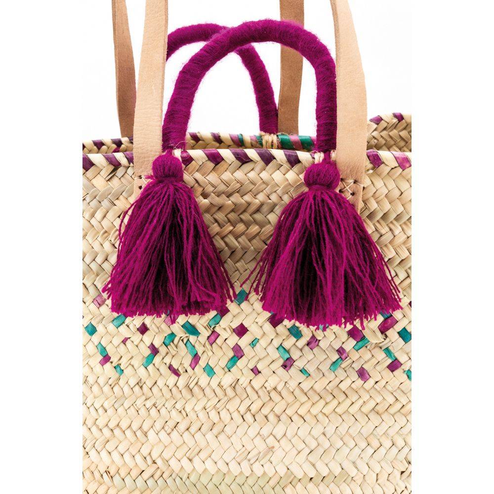 Aubry Gaspard - Sac en palmier naturel et coloré 2 - Image 3