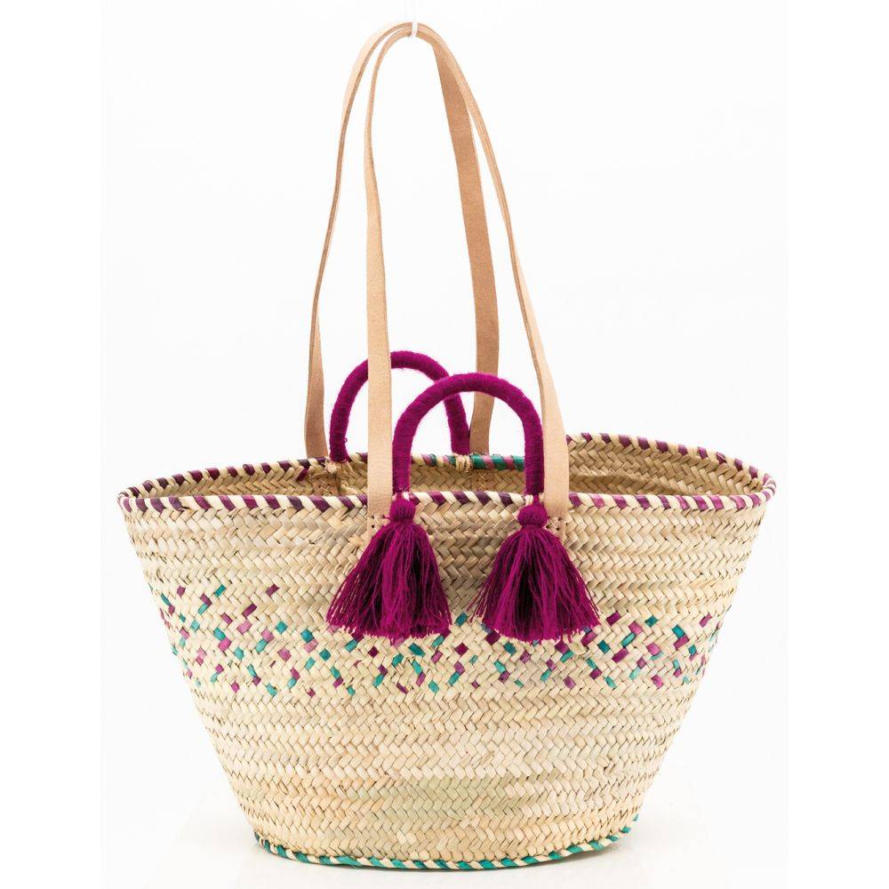 Aubry Gaspard - Sac en palmier naturel et coloré 2 - Image 2