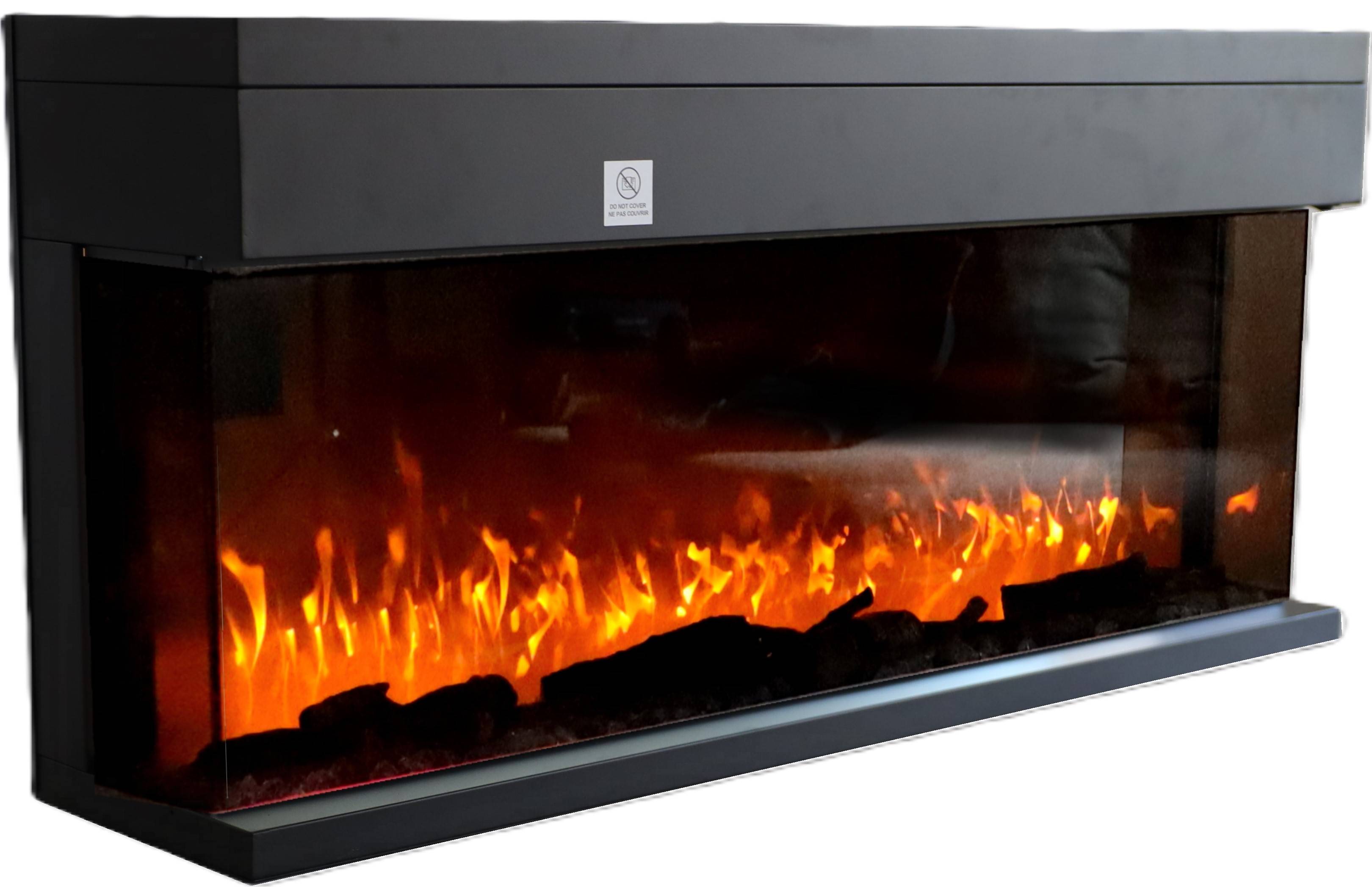 Cheminée électrique Encastrable 3D 110 cm Effet Flammes LED Chemin'Arte - Image 1