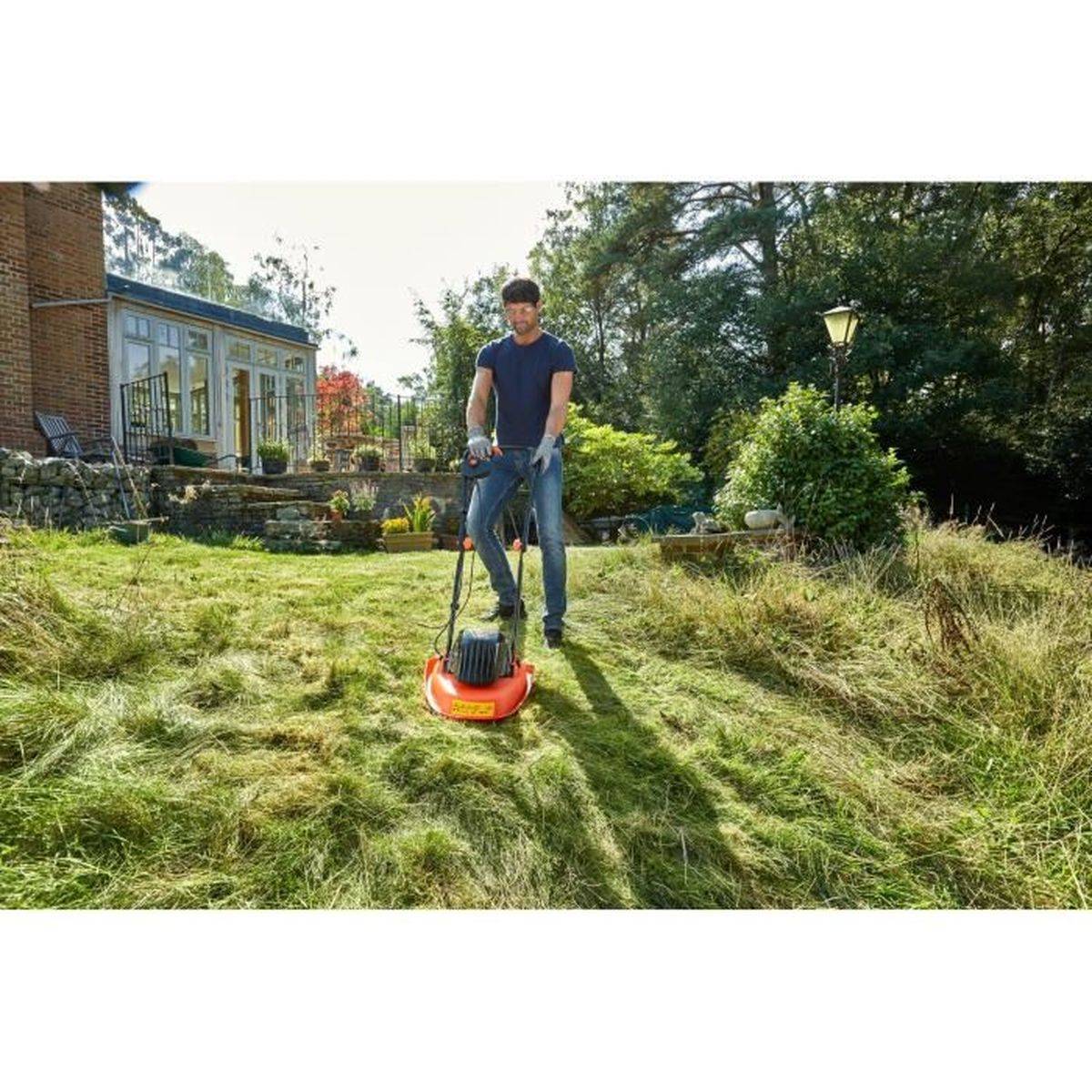 Black & Decker - Tondeuse électrique filaire à coussin d’air 1200 W, 30 cm, 6 lames, hauteurs 20/40/60 mm - BLACK+DECKER - Image 6