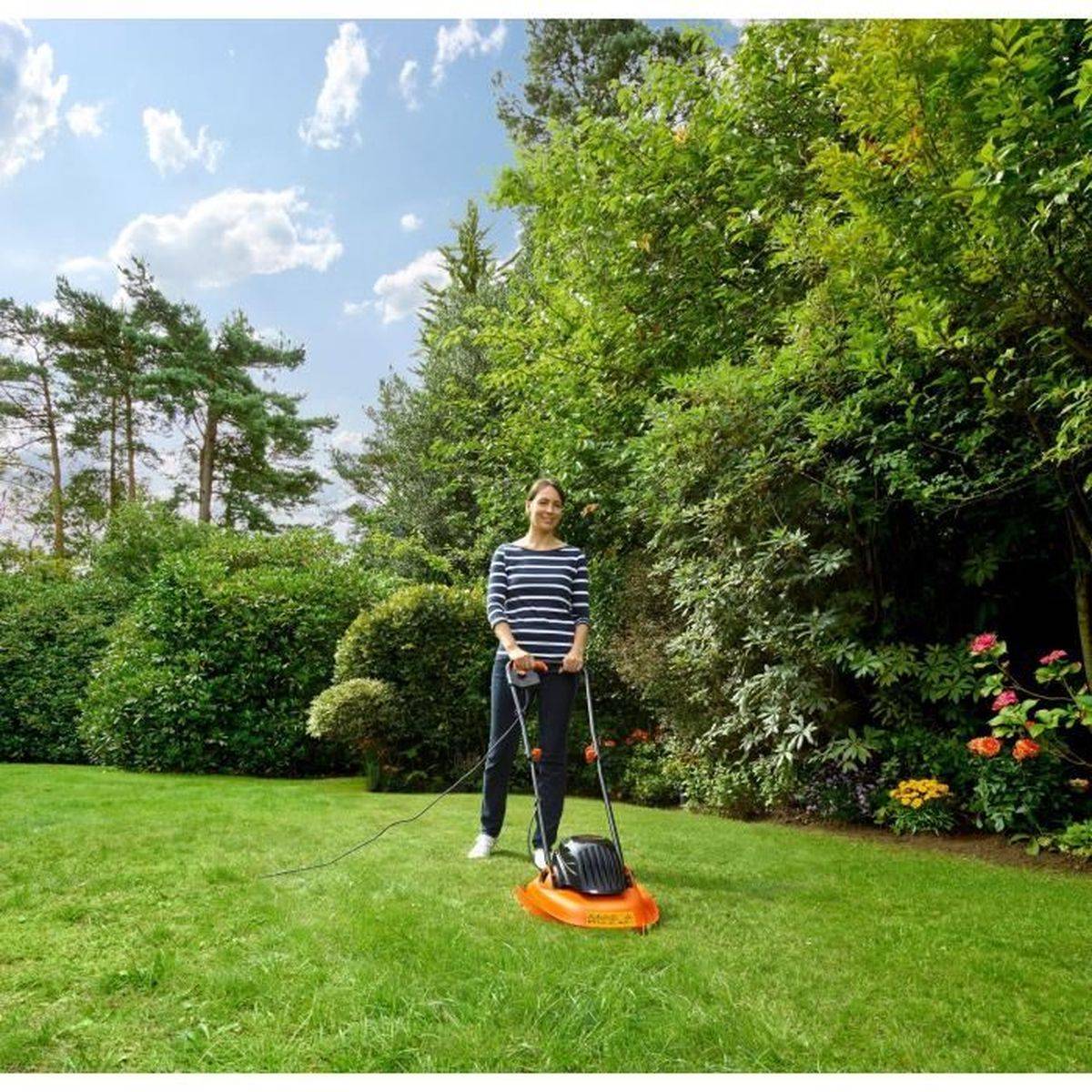 Black & Decker - Tondeuse électrique filaire à coussin d’air 1200 W, 30 cm, 6 lames, hauteurs 20/40/60 mm - BLACK+DECKER - Image 3