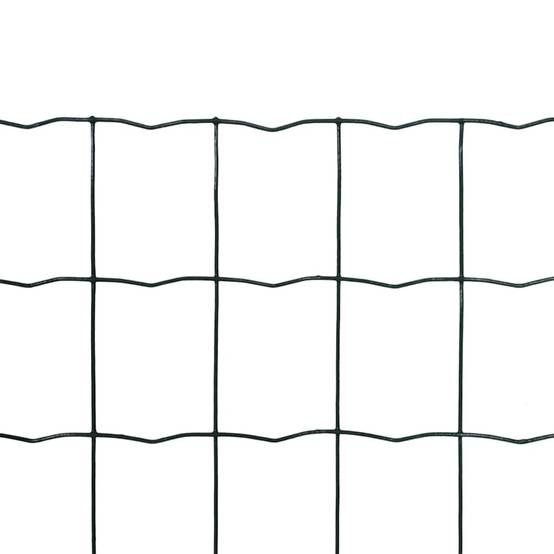 Rouleau Clôture Euro Acier PVC Protection Jardin Animaux Maille 76x63mm 25x1m Vert - ComfortXL Outdoor Living - Image 2