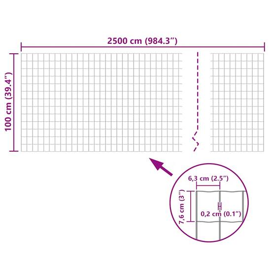 Rouleau Clôture Euro Acier PVC Protection Jardin Animaux Maille 76x63mm 25x1m Vert - ComfortXL Outdoor Living - Image 5