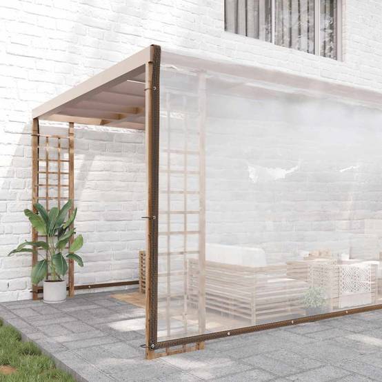 Bâche Carrée XXL Transparente en PE avec Œillets pour Couverture de Bâtiment 10x10 m – ComfortXL Outdoor Living - Image 1