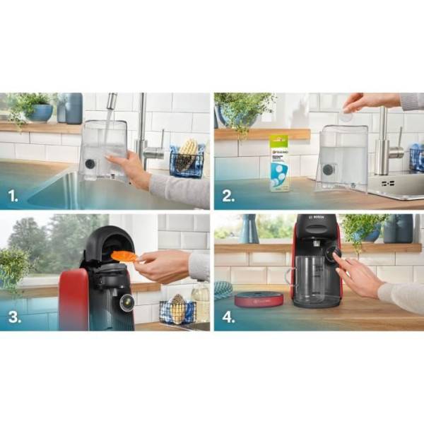 Bosch - Machine a Cafe  multi-boissons - BOSCH TASSIMO - TAS163E - T16 Finesse - 1400 W - 0,7 l - Rouge - Image 6