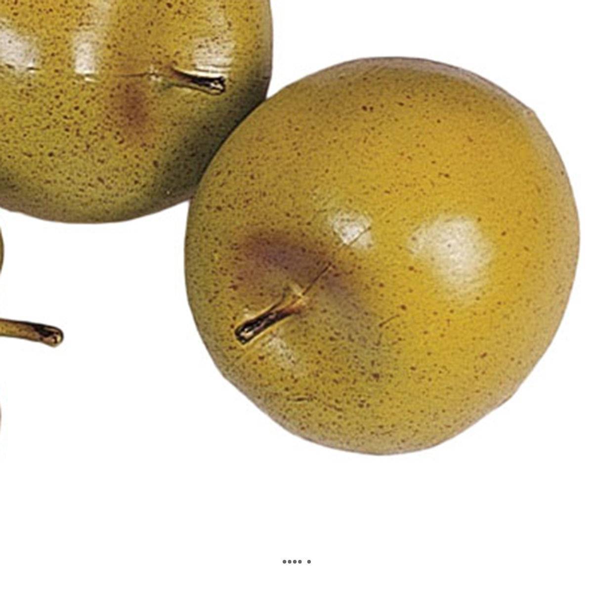 Artificielles - Pomme artificielle moyenne Verte X 3 en Plastique soufflé H 65x75 mm - Image 3