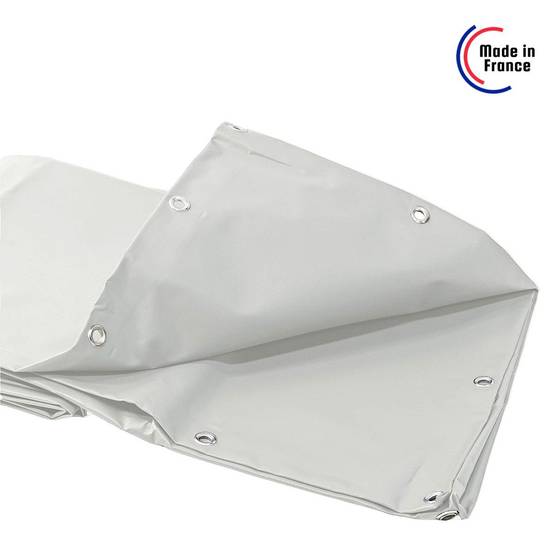 Bâche PVC 3x5 m Blanche - Garantie 10 ans - XP640MU - Bâche de protection étanche - Résistance Anti-UV - Made in France TECPLAST - Image 5
