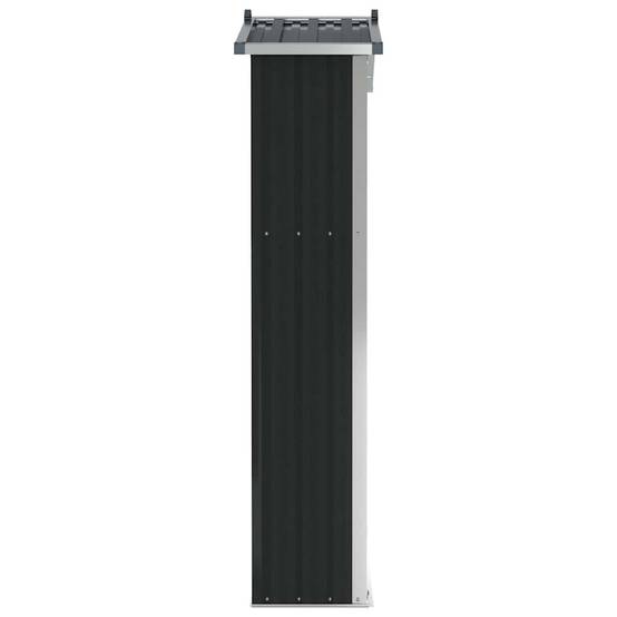 Abri Jardin Acier Galvanisé Rangement Outils avec Étagères 116x45x175 cm Anthracite - ComfortXL Outdoor Living - Image 5