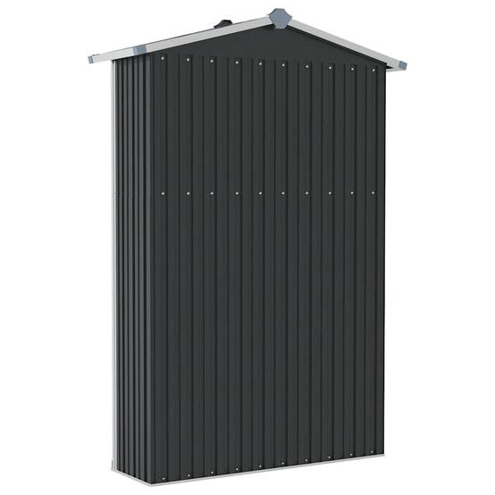 Abri Jardin Acier Galvanisé Rangement Outils avec Étagères 116x45x175 cm Anthracite - ComfortXL Outdoor Living - Image 6