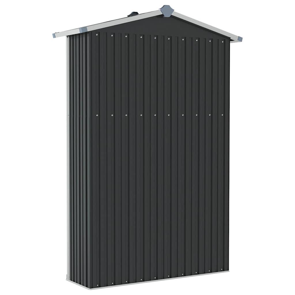 Abri Jardin Acier Galvanisé Rangement Outils avec Étagères 116x45x175 cm Anthracite - ComfortXL Outdoor Living - Image 6