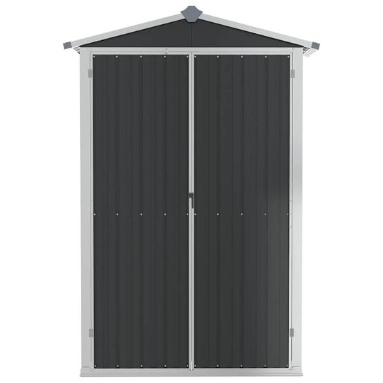 Abri Jardin Acier Galvanisé Rangement Outils avec Étagères 116x45x175 cm Anthracite - ComfortXL Outdoor Living - Image 4