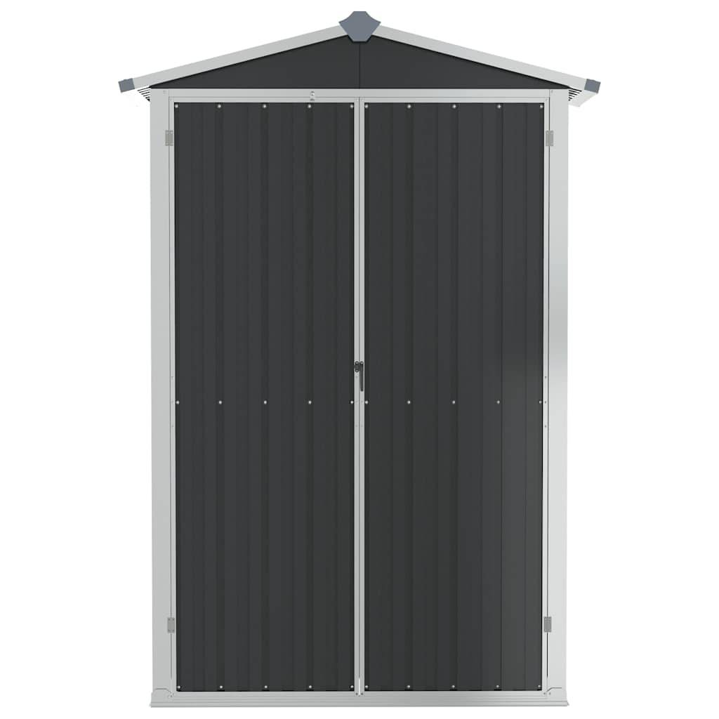 Abri Jardin Acier Galvanisé Rangement Outils avec Étagères 116x45x175 cm Anthracite - ComfortXL Outdoor Living - Image 4