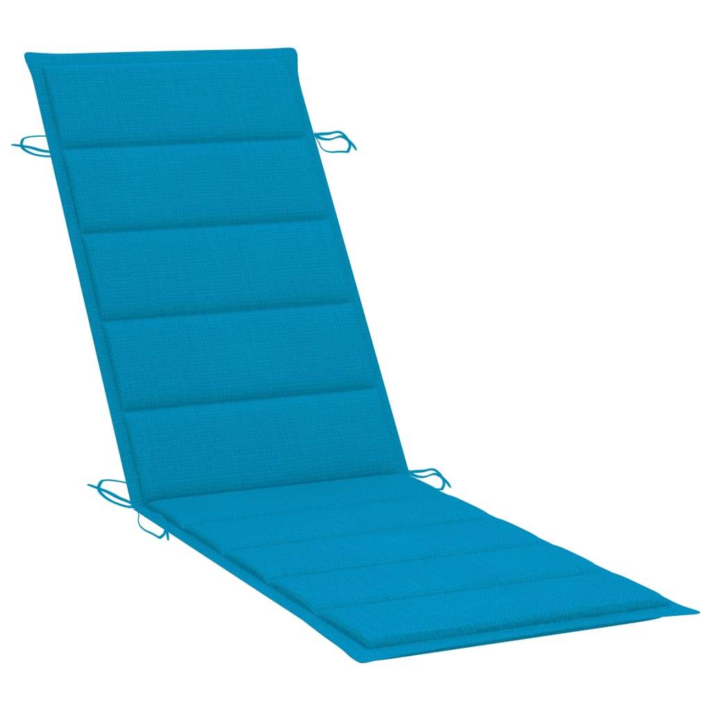 Helloshop26 - Transat chaise longue bain de soleil lit de jardin terrasse meuble d'extérieur à bascule avec coussin bois de teck solide - Image 8
