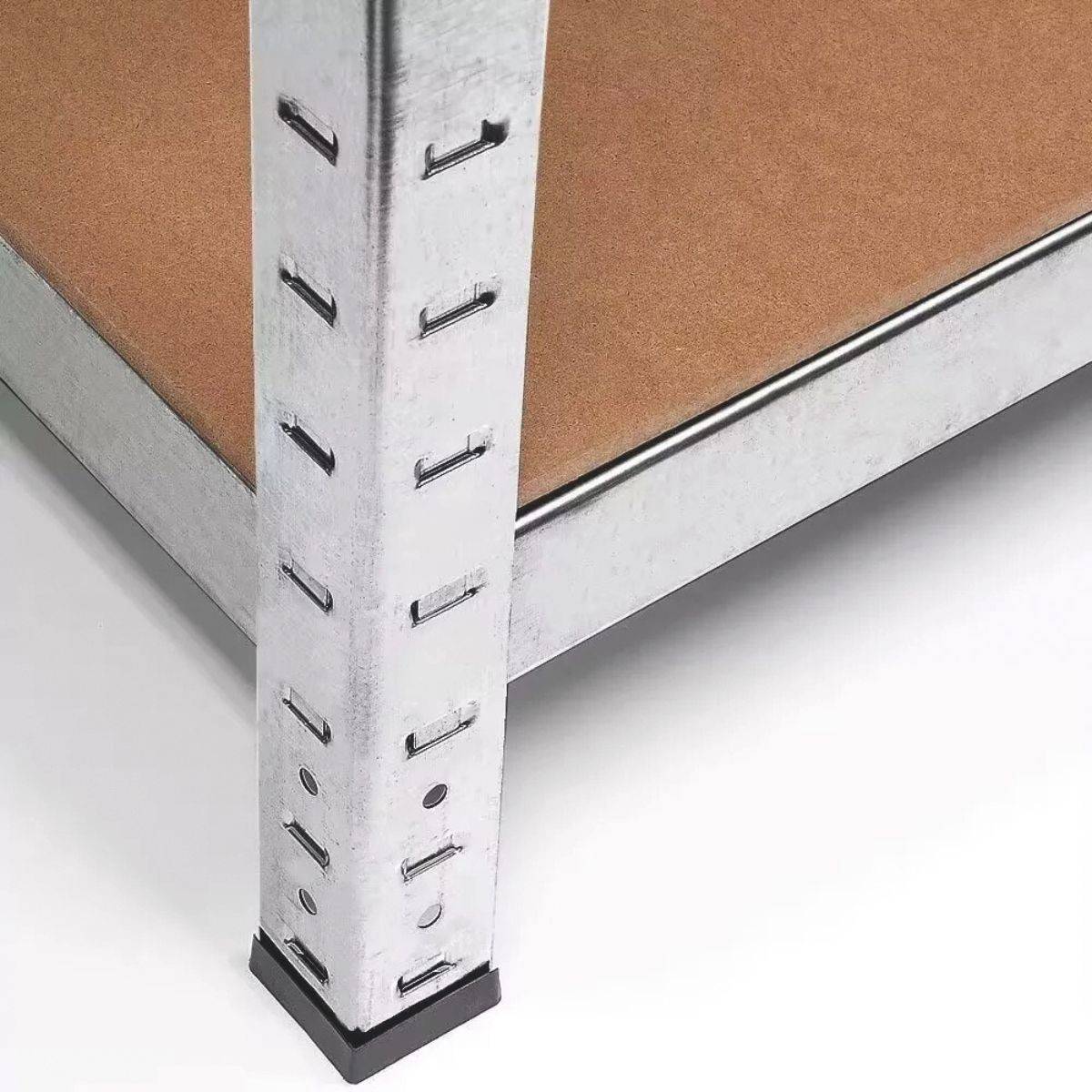 Etagère de Rangement 5 niveaux Bois MDF réglables 90x40xH180cm Rayonnage métal Charge 875kg - Garage Atelier Cellier INTEC - Image 6