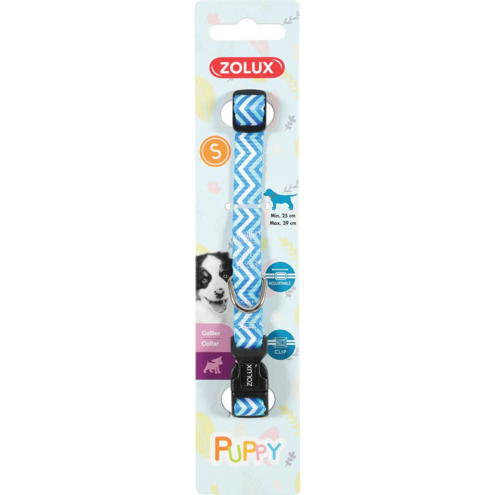 Zolux - Collier PUPPY PIXIE 13 mm 25 à 39 cm couleur bleu pour chiots - Image 2