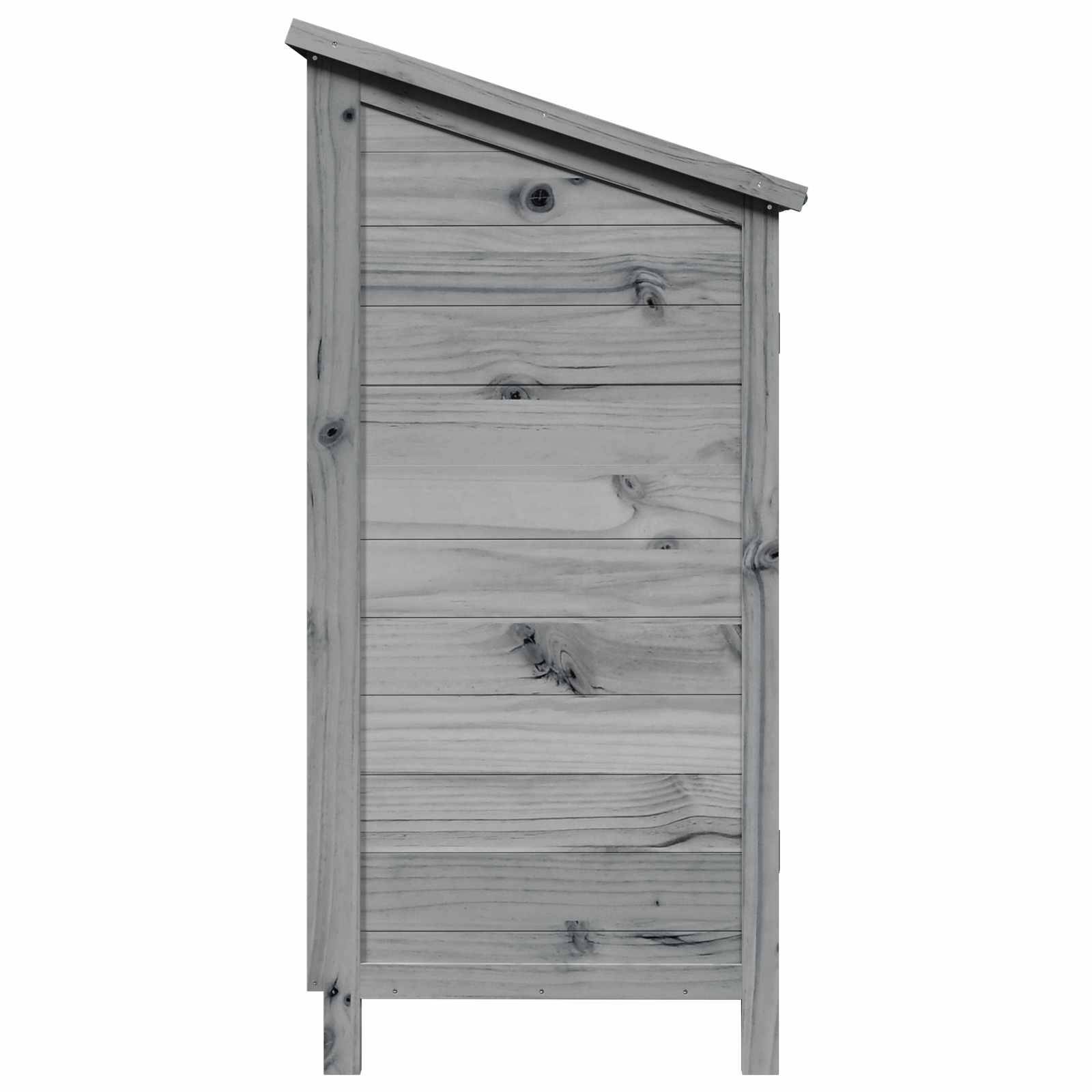 Vidaxl - Abri de jardin Gris 59,5 x 56 x 113,5 cm Bois de Sapin Massif vidaXL 42033454 - Image 7