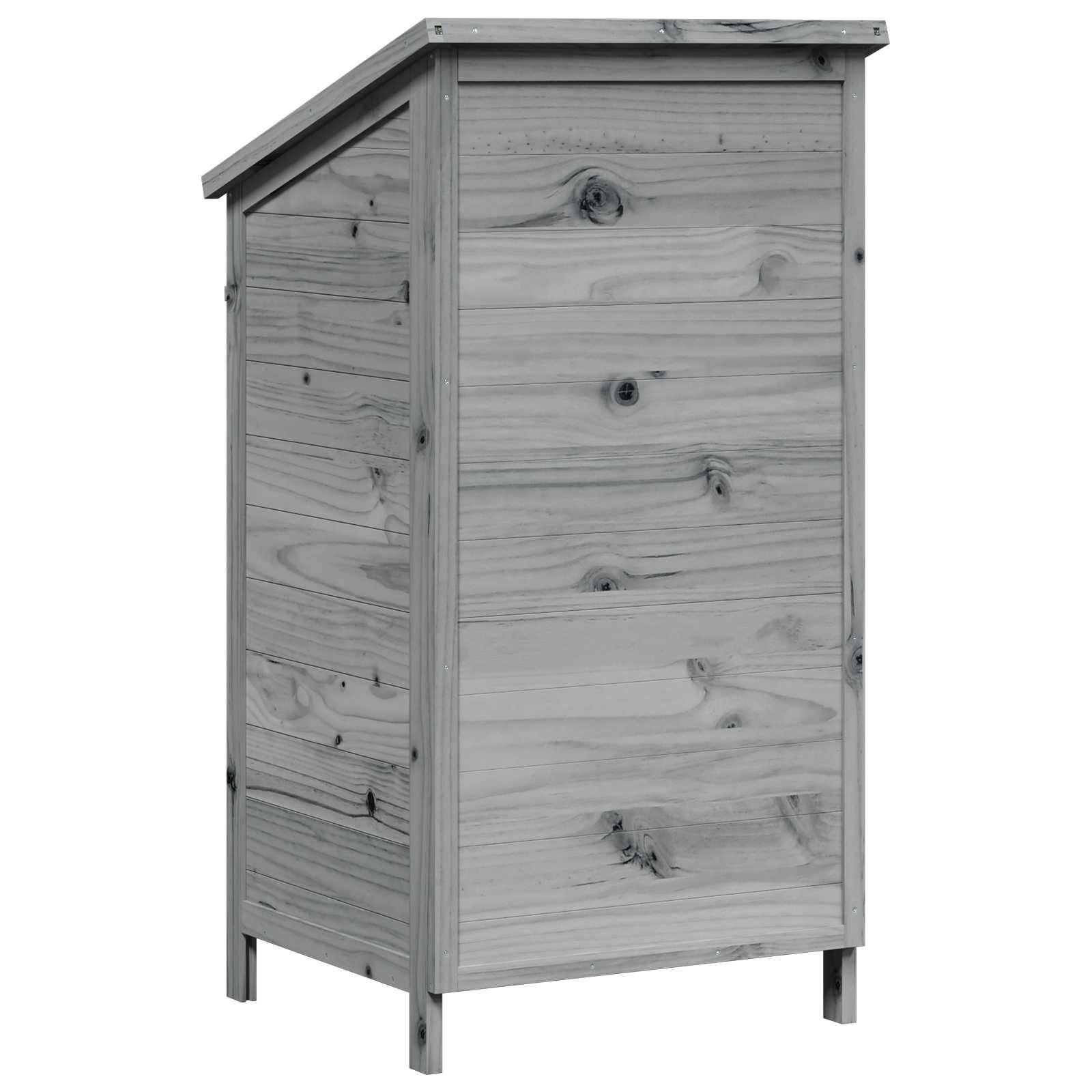 Vidaxl - Abri de jardin Gris 59,5 x 56 x 113,5 cm Bois de Sapin Massif vidaXL 42033454 - Image 8