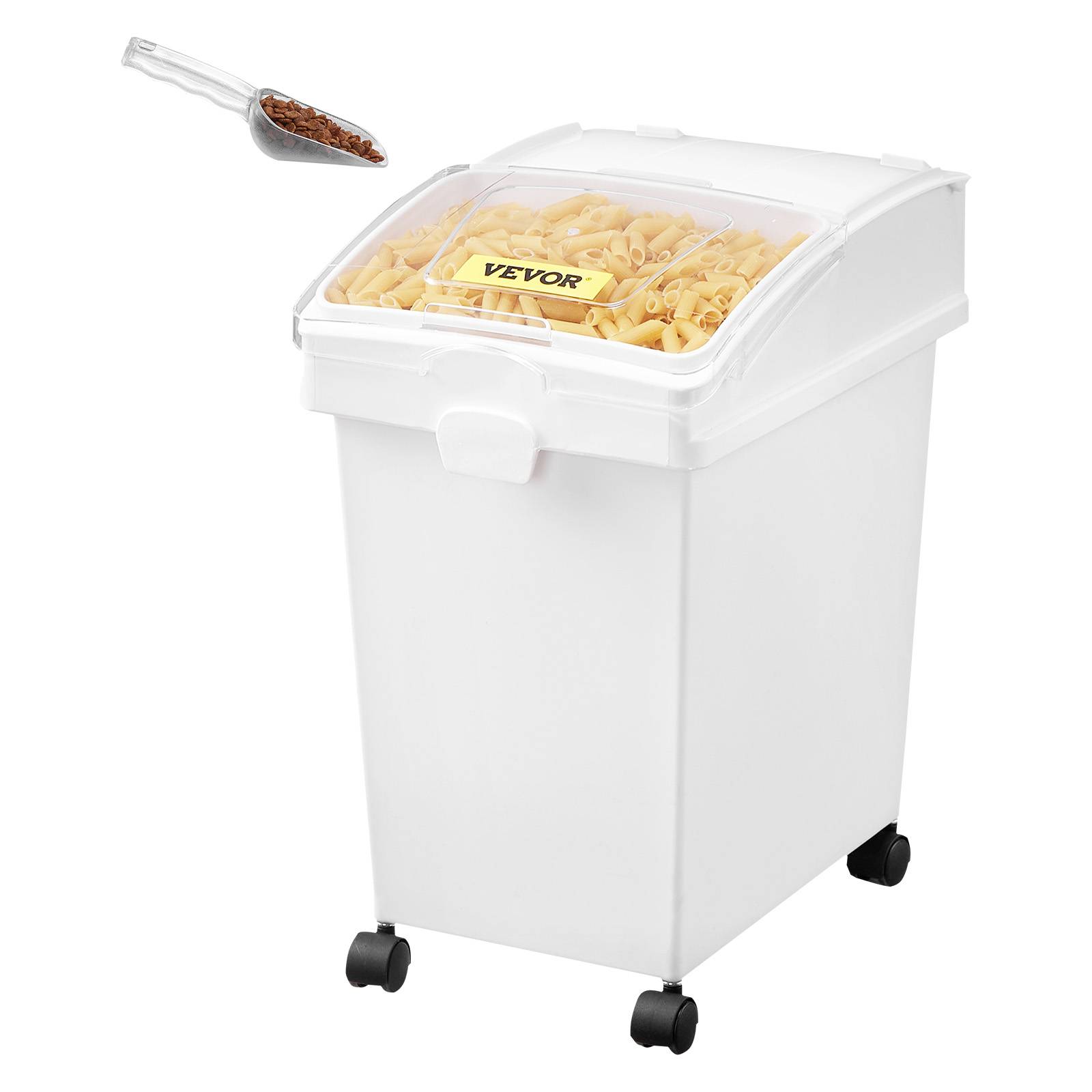 VEVOR Conteneur riz à roulettes, 3 pièces, 25 L, couvercle coulissant. Stockage céréales.