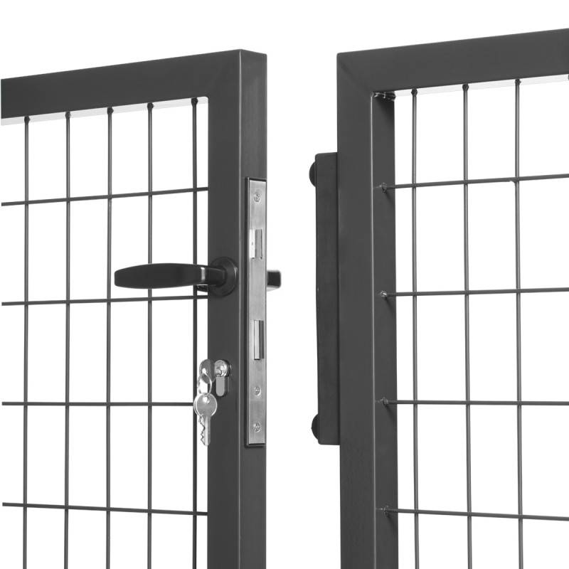 Portail grillagé acier galvanisé L 3m50 Gris anthracite H 2m00 - Easy Clôture - Image 2
