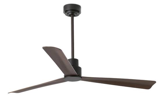Ventilateur plafond acier noirmarron 3 pales bois telecommande 6 vitesses - Image 3