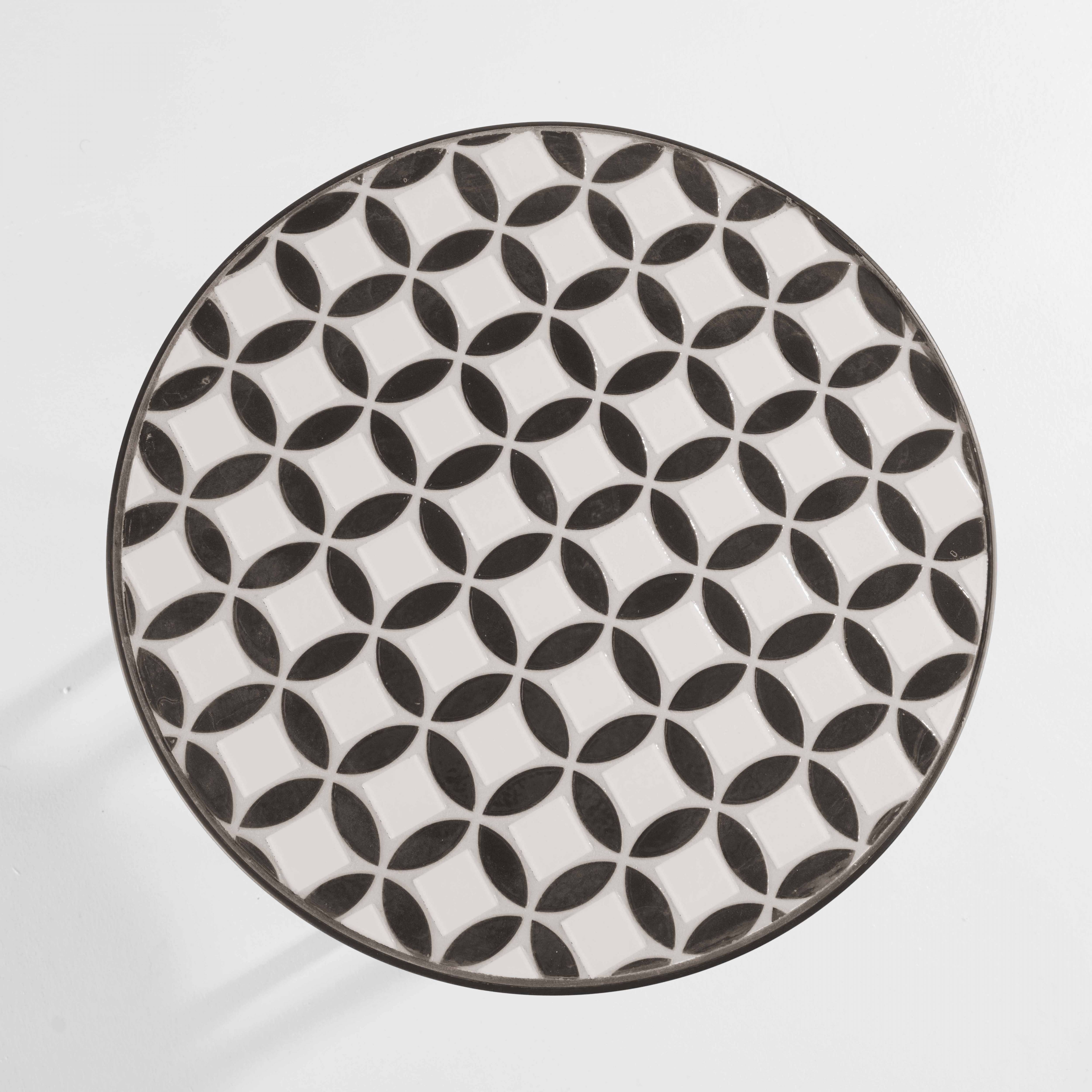 Oviala - Table basse ronde de jardin en acier gris plateau en céramique Tivoli - Oviala - Image 6