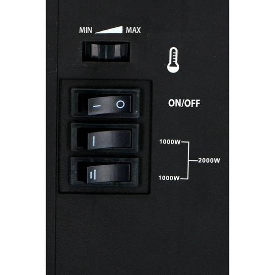 Cheminée électrique Effet flamme 2000W Thermostat réglable 3 LED Chauffage d'appoint Torino CLASSIC FIRE - Image 4