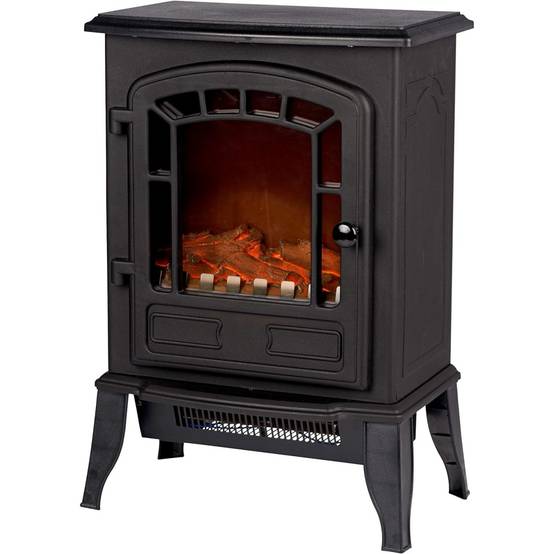 Cheminée électrique Effet flamme 2000W Thermostat réglable 3 LED Chauffage d'appoint Torino CLASSIC FIRE - Image 1