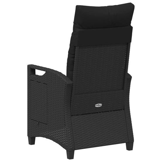 PANGIVO - Chaise de jardin inclinable polyrotin noir 56 x 60 x 112 cm - PANGIVO - Image 7