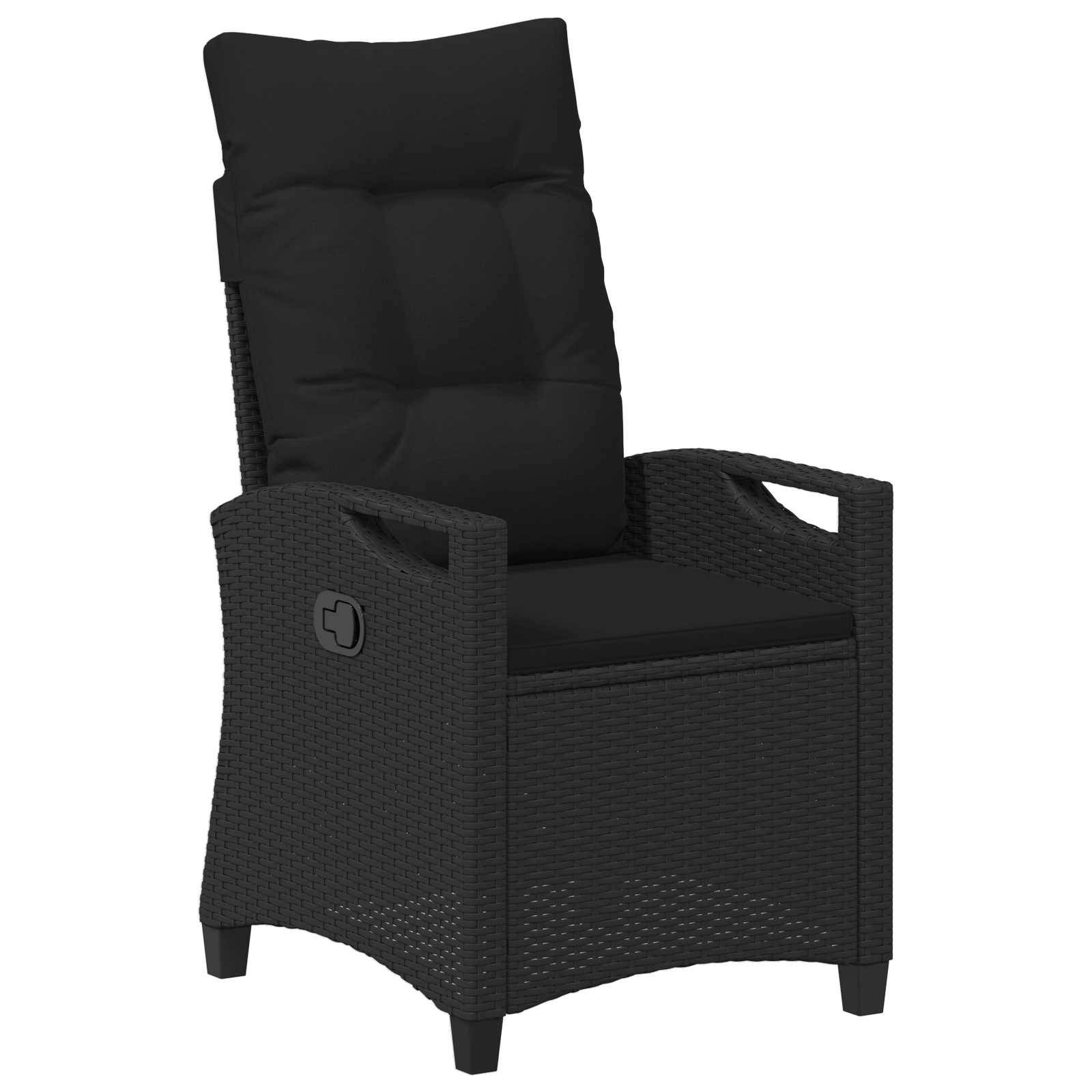 PANGIVO - Chaise de jardin inclinable polyrotin noir 56 x 60 x 112 cm - PANGIVO - Image 2