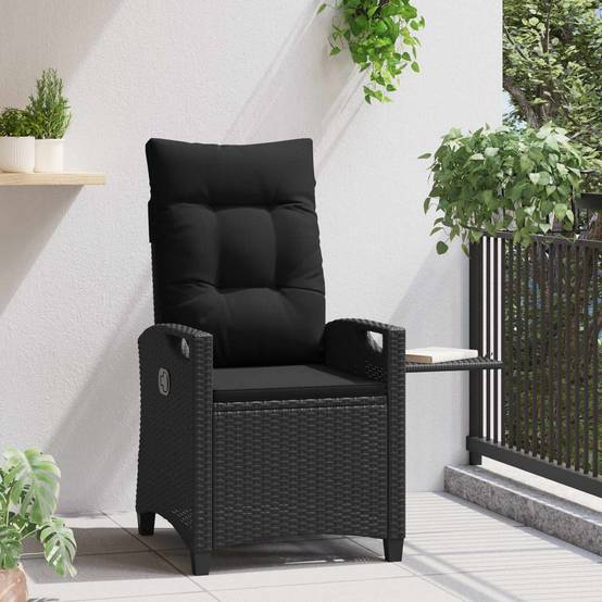 PANGIVO - Chaise de jardin inclinable polyrotin noir 56 x 60 x 112 cm - PANGIVO - Image 4