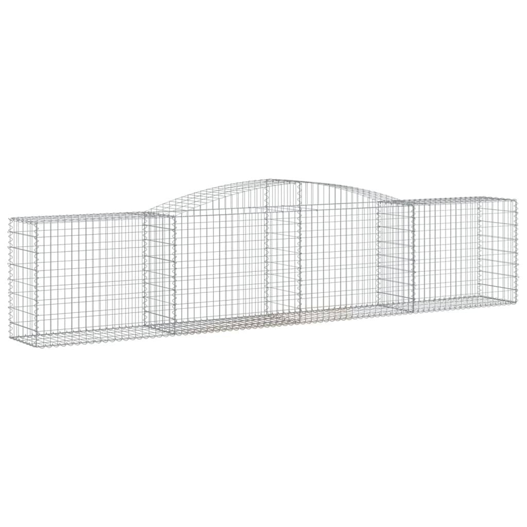 Vidaxl - Paniers à gabions arqués 15 pcs 400x50x80/100 cm Fer galvanisé vidaXL 3146992 - Image 4