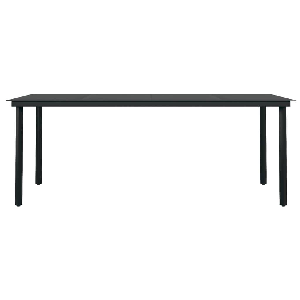 Grand Salon de Jardin 8P 200cm Rotin PVC et Acier Noir – ComfortXL Outdoor Living - Image 5