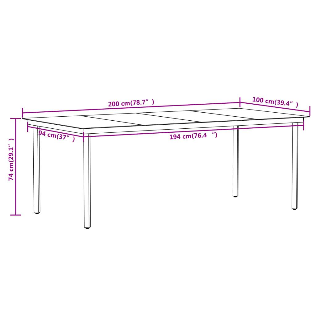 Grand Salon de Jardin 8P 200cm Rotin PVC et Acier Noir – ComfortXL Outdoor Living - Image 8