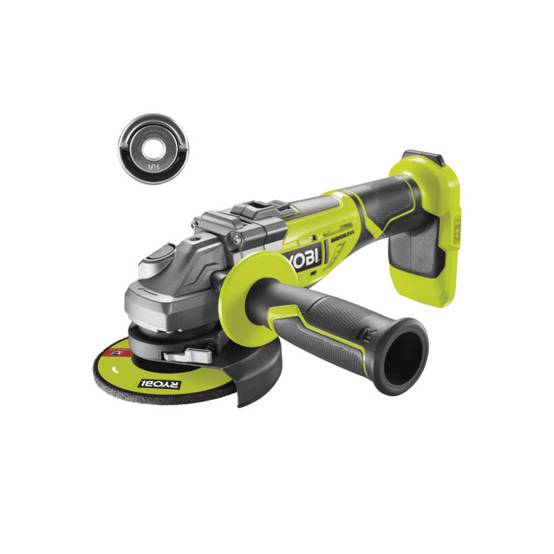 Ryobi - Pack RYOBI - Meuleuse d'angle brushless RAG18BL-0 - 18V One+ - sans batterie ni chargeur - Ecrou Easyfix pour meuleuse d'angle RAKEF - M14 - Image 1