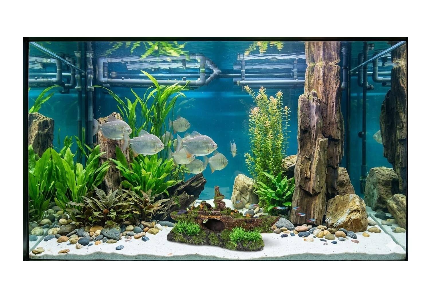 Eden - Décoration aquarium sous-marin épave cachettes poissons 23 cm - Image 2