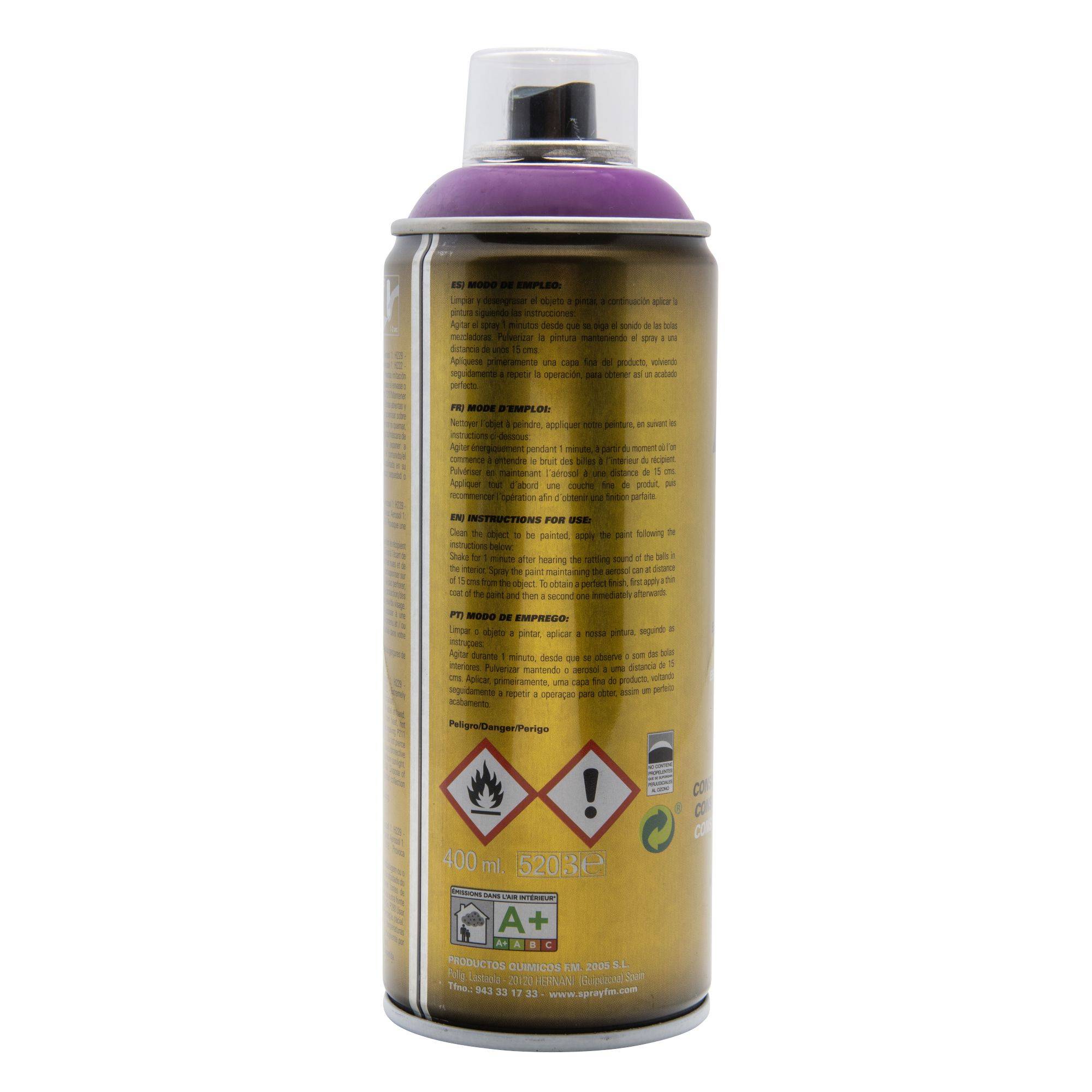 Bombe de peinture violet 400ml - Violet sécu - RAL 4008 - Image 5