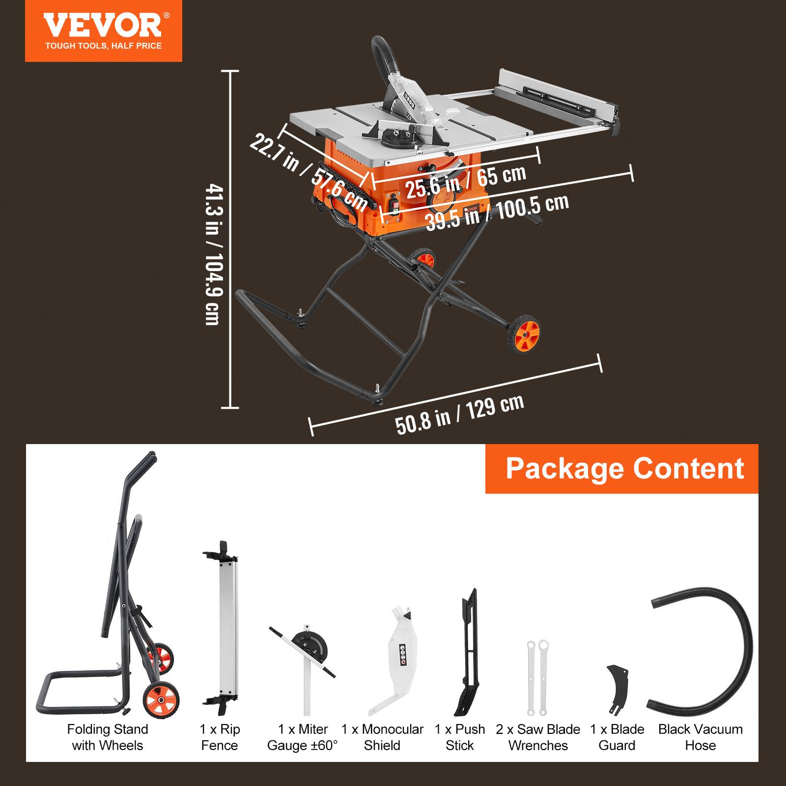 Vevor - VEVOR Scie circulaire sur table avec support 625 mm 1800W, coupe transversale 85 mm, biseau 55 mm. - Image 7
