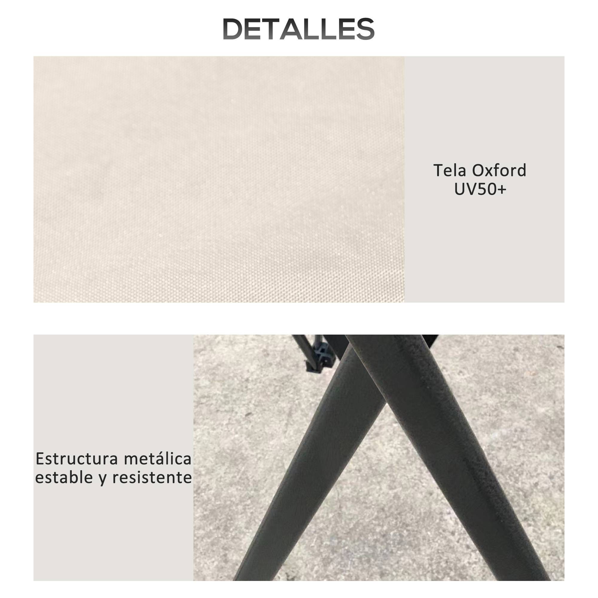 Tente pliante pop-up à hauteur réglable, protection UV50+, double toit et moustiquaires, 4 x 4 x 2,8 m, beige - Image 10