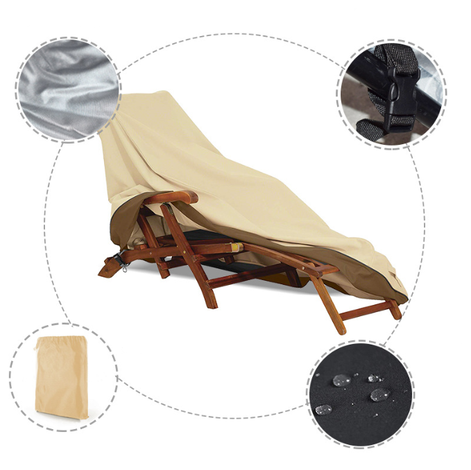 IntiMeg - Housse de transat protection pour chaise de balcon de jardin Housse de chaise de plage 208x76x79cm IntiMeg - Image 4