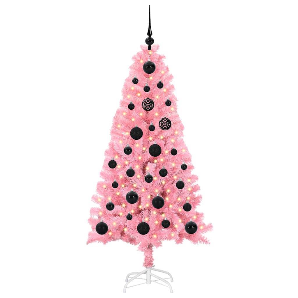 Vidaxl - Sapin de Noël Rose 150 cm PVC vidaXL 3396417 - Image 4